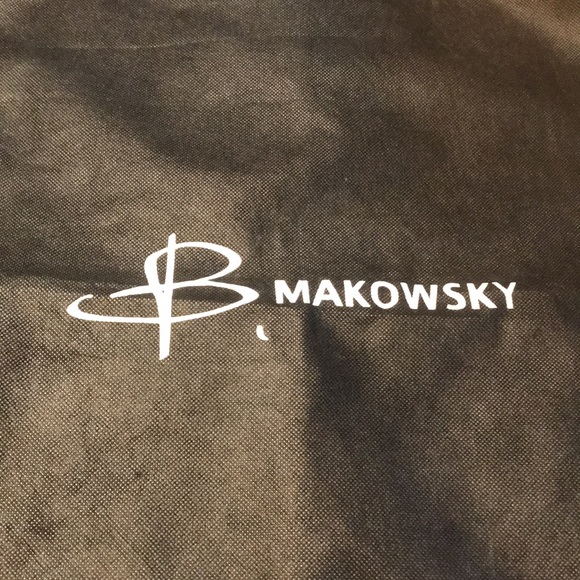 B. Makowsky Black/White Purse Dust Bag Cover - Picture 2 of 3